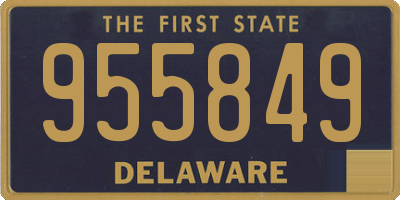 DE license plate 955849