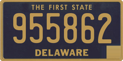 DE license plate 955862