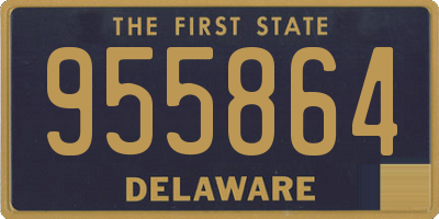 DE license plate 955864
