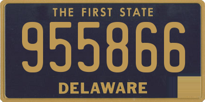DE license plate 955866