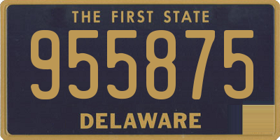 DE license plate 955875