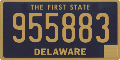 DE license plate 955883