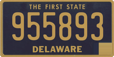 DE license plate 955893