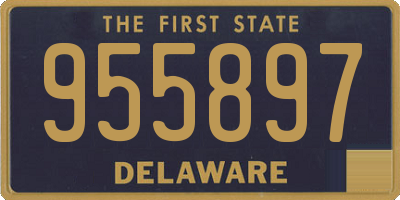 DE license plate 955897