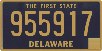 DE license plate 955917