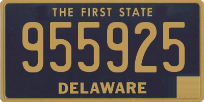 DE license plate 955925