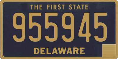 DE license plate 955945