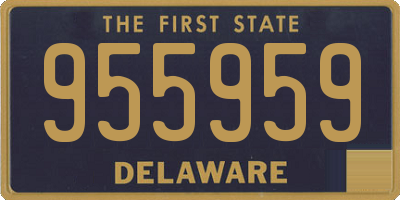 DE license plate 955959
