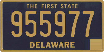 DE license plate 955977