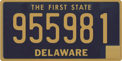 DE license plate 955981