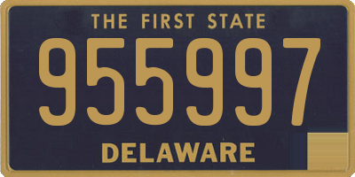 DE license plate 955997