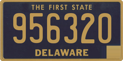 DE license plate 956320