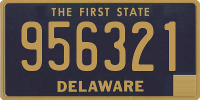 DE license plate 956321