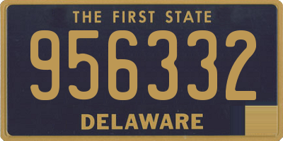 DE license plate 956332