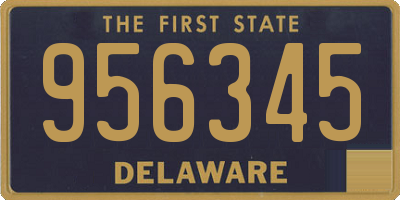 DE license plate 956345