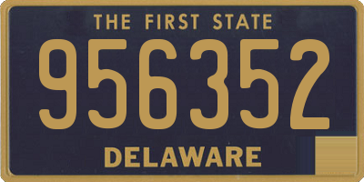 DE license plate 956352