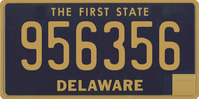 DE license plate 956356