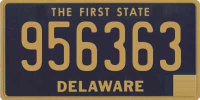 DE license plate 956363
