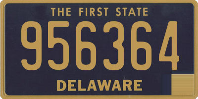 DE license plate 956364
