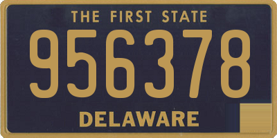 DE license plate 956378