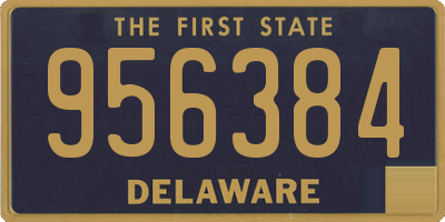 DE license plate 956384