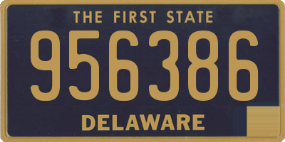 DE license plate 956386