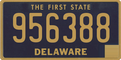 DE license plate 956388