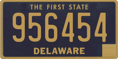 DE license plate 956454