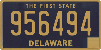 DE license plate 956494