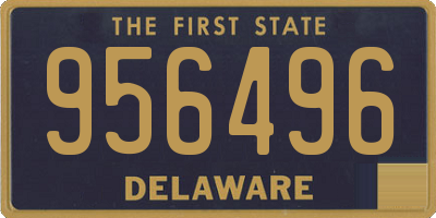DE license plate 956496