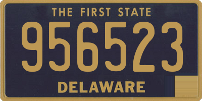 DE license plate 956523