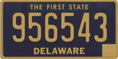 DE license plate 956543