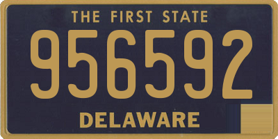 DE license plate 956592