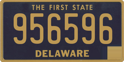 DE license plate 956596