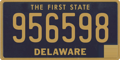 DE license plate 956598