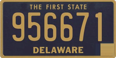 DE license plate 956671