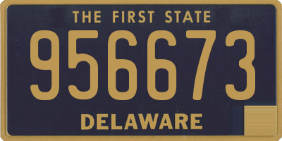 DE license plate 956673