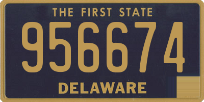 DE license plate 956674