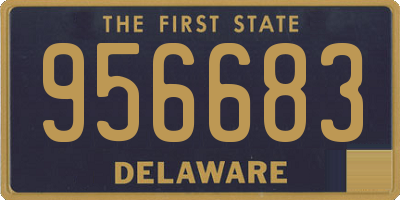 DE license plate 956683