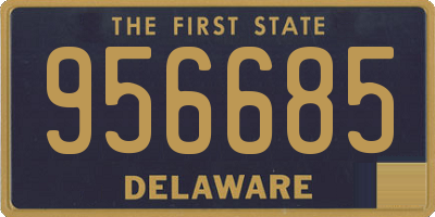 DE license plate 956685