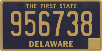 DE license plate 956738
