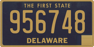 DE license plate 956748