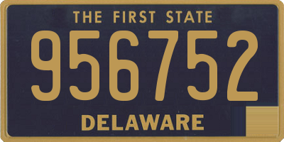 DE license plate 956752