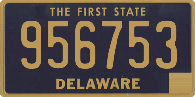 DE license plate 956753