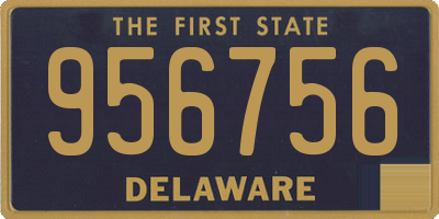 DE license plate 956756