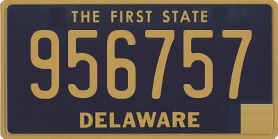 DE license plate 956757