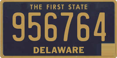 DE license plate 956764