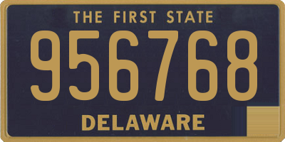 DE license plate 956768