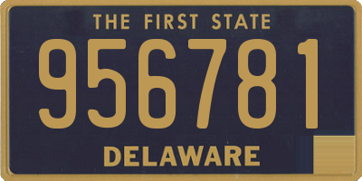 DE license plate 956781
