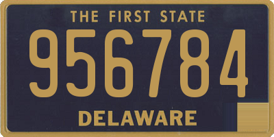 DE license plate 956784